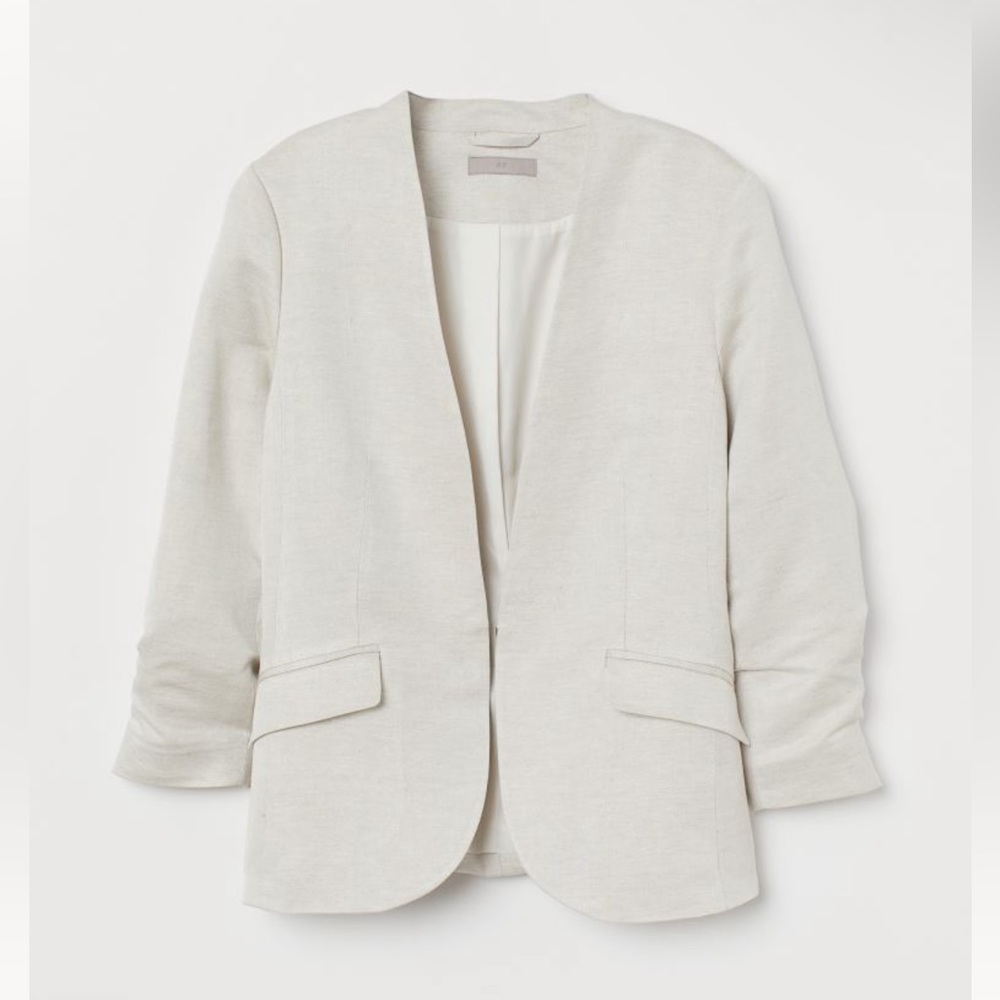 Linen blend jacket HM